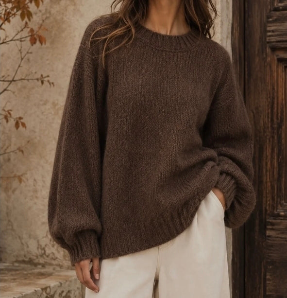 Oversized Balloon Sleeve Knit Jumper