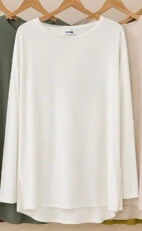 Oversized Italian Long-Sleeve Top