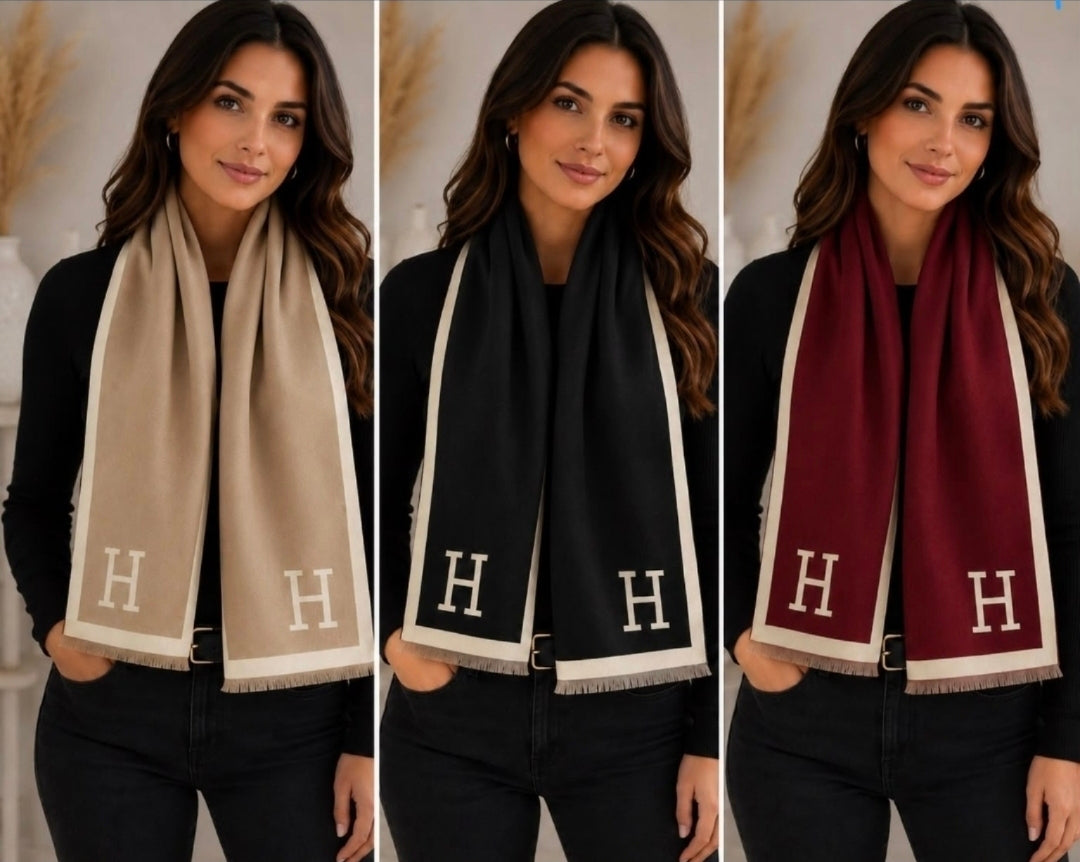 Reversible H- Detail Scarf