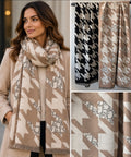 Monogram Houndstooth Scarf