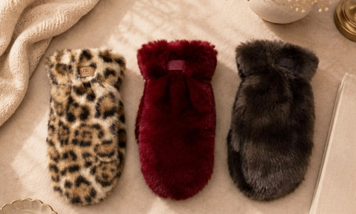 Luxe Faux Fur Fleece-Lined Mittens