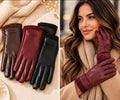 PU Leather-look Lined Gloves