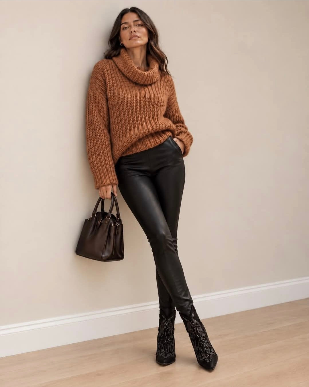 Chunky Cowl-Neck Knit