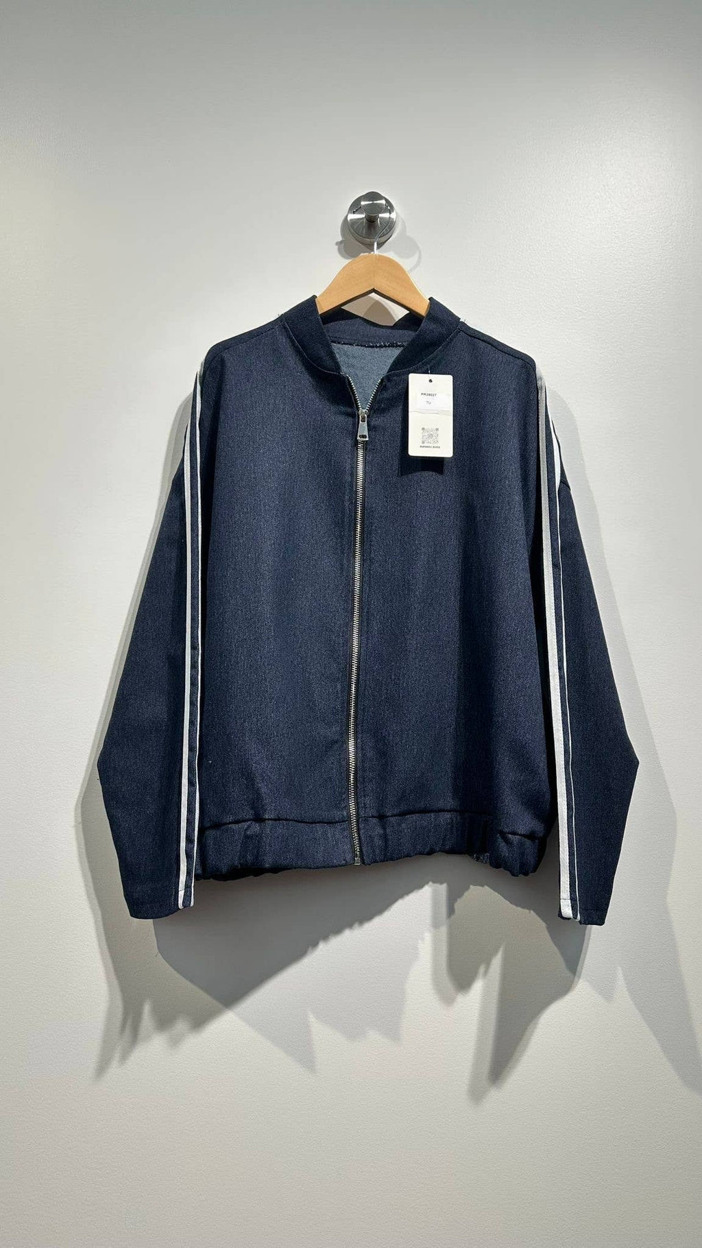 Oversized Denim Bomber Jacket