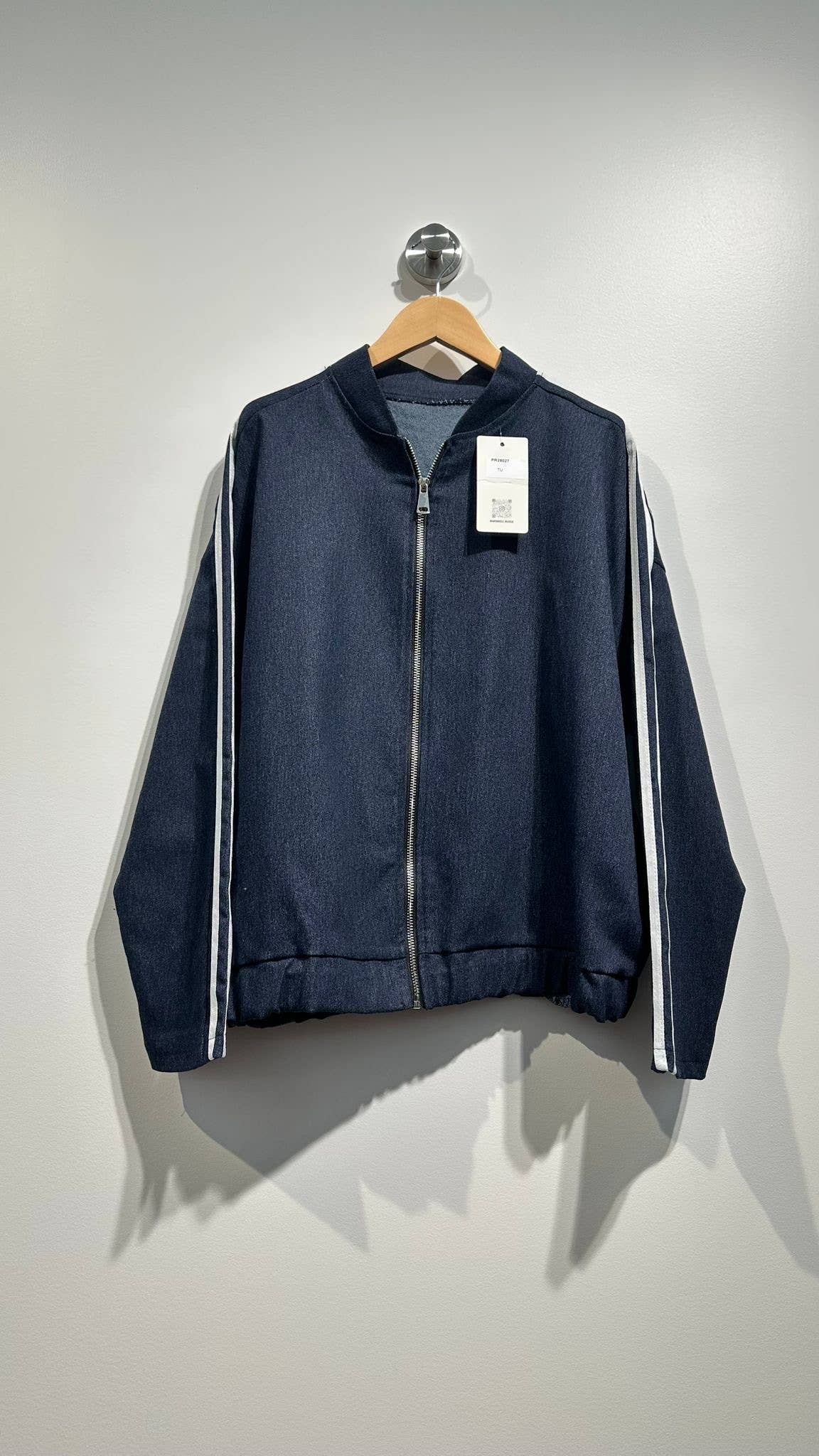 Oversized Denim Bomber Jacket
