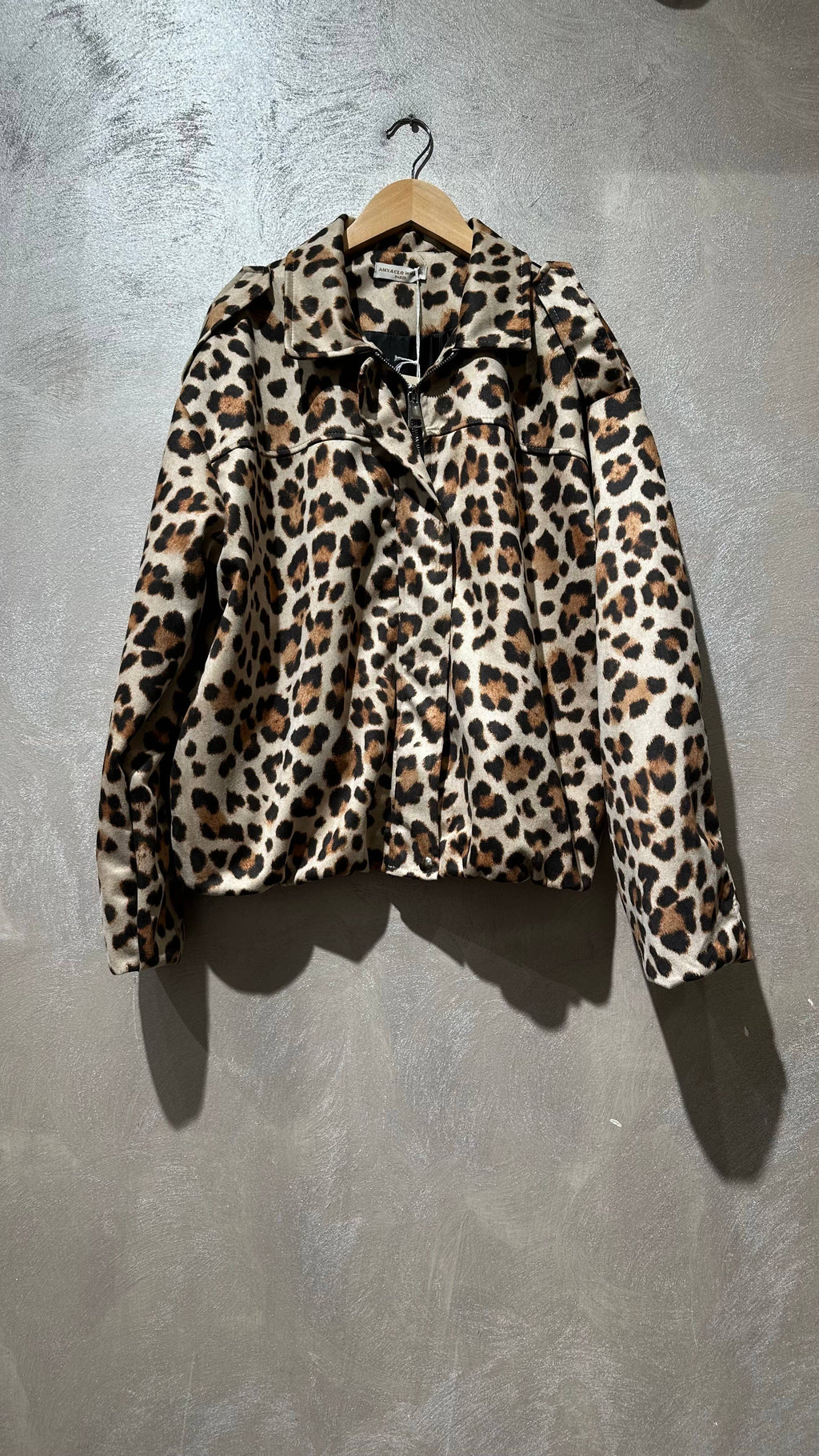 Leopard-Print Bomber Jacket
