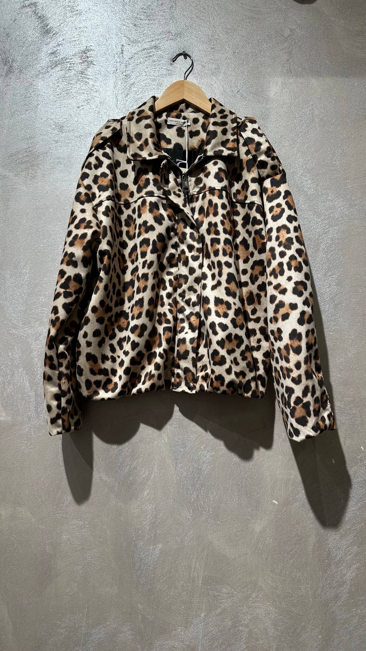Leopard-Print Bomber Jacket
