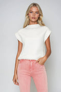 Soft Knit Mock Neck Vest Top