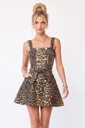 Leopard Print A-Line Mini Dress
