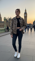 Leopard-Print Bomber Jacket