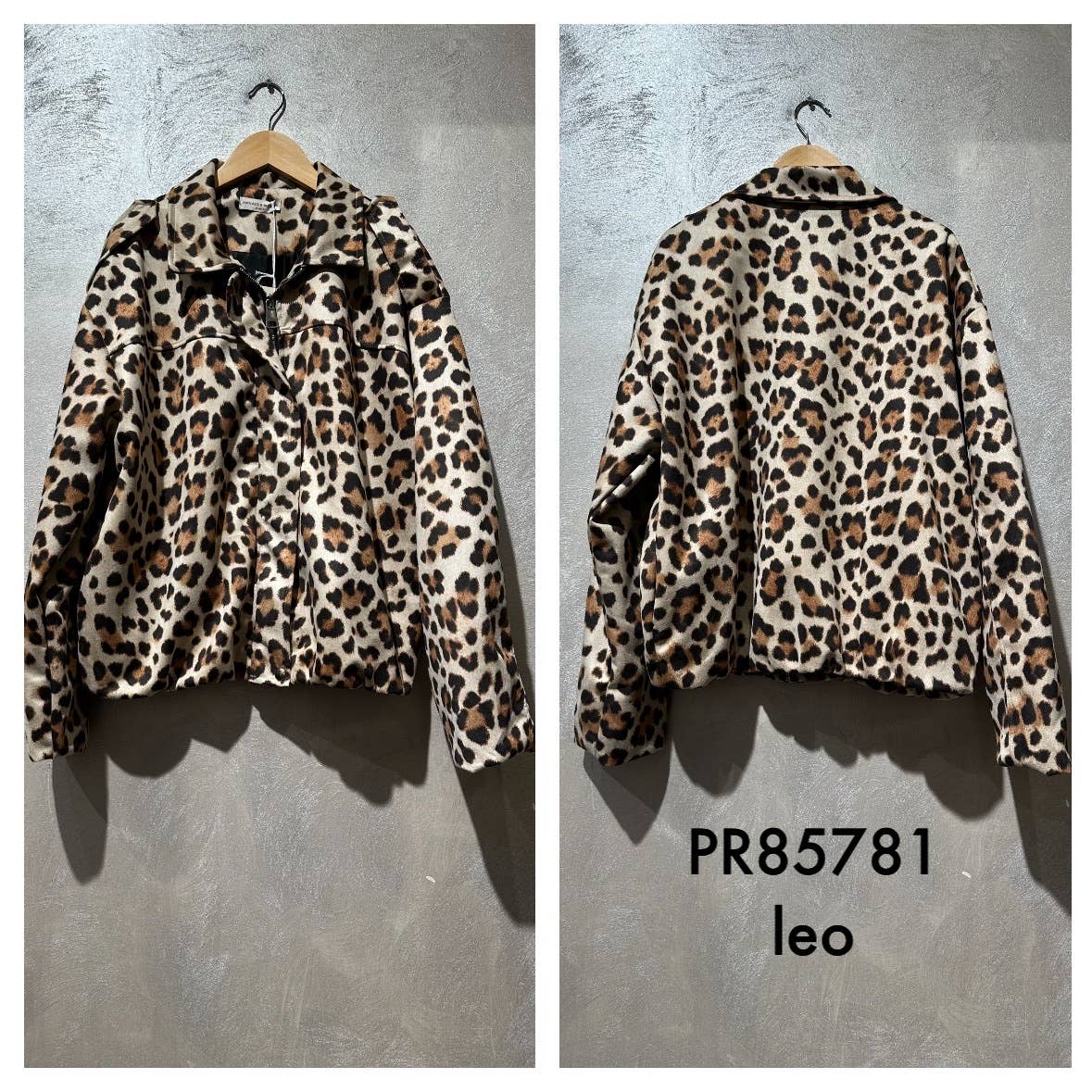 Leopard-Print Bomber Jacket