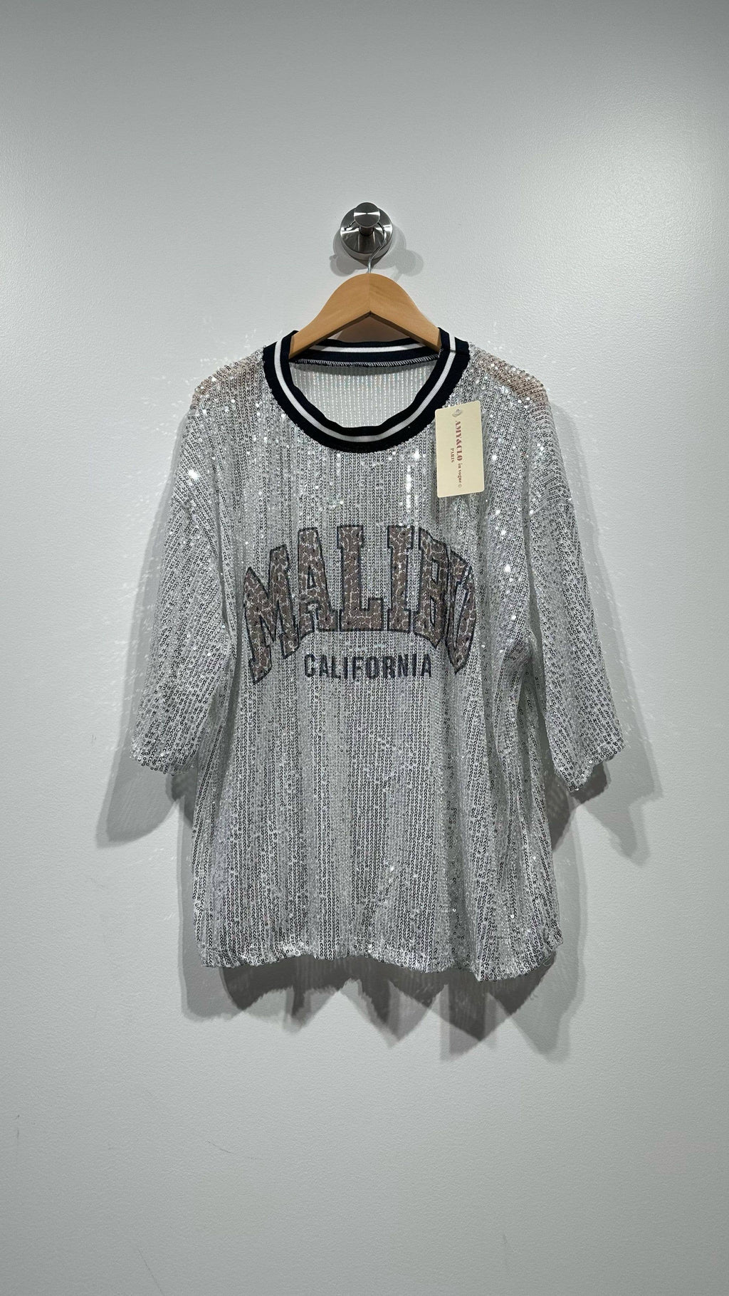MALIBU Sequin knit Top