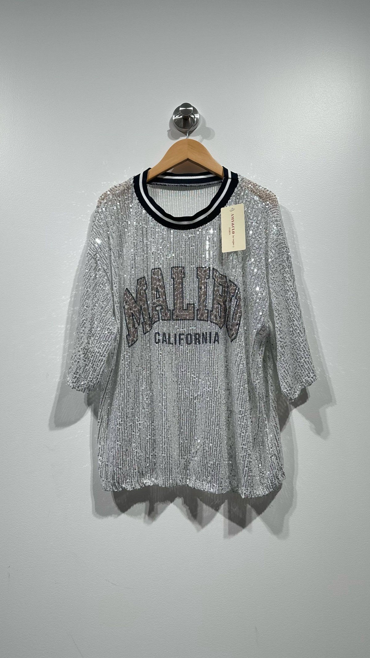 MALIBU Sequin knit Top